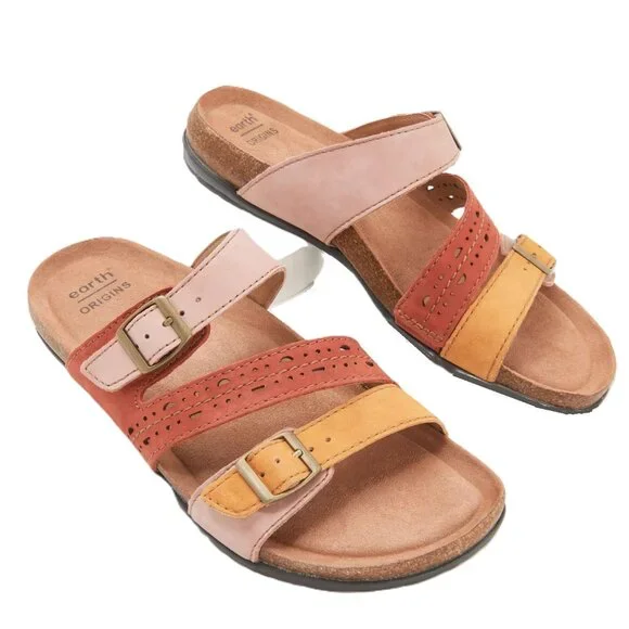 Earth Origins Multicolor Slip-on Slides Sandals Sz 11 - Picture 2 of 10